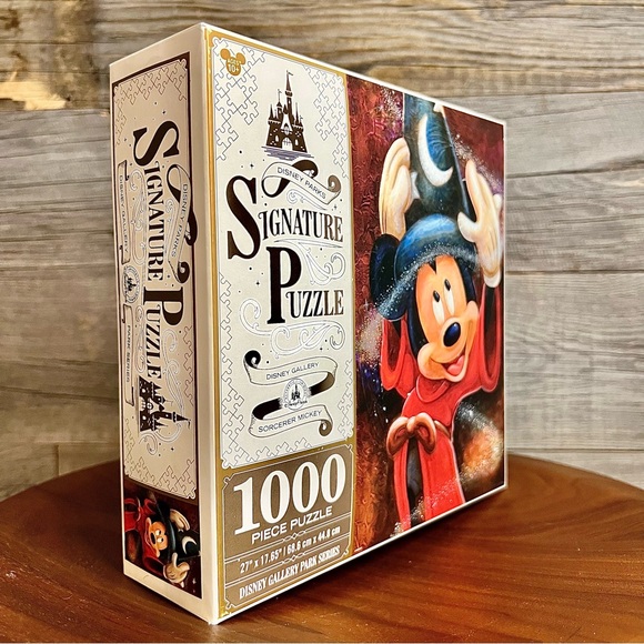 1000 Piece Puzzle! 🧩 Disney Parks Sorcerer Mickey Signature, Retired Puzzle🧩 - Picture 1 of 5